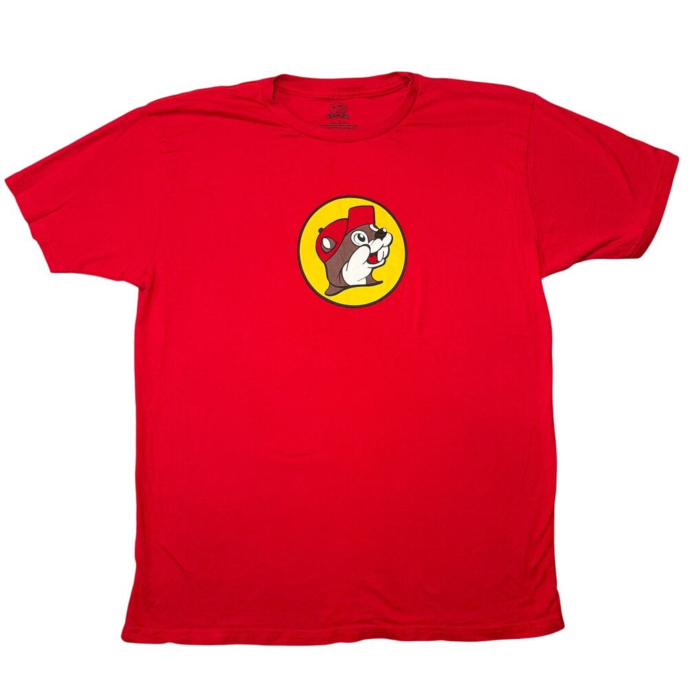 BUC-EE'S Unisex L Red Graphic Cotton T-Shirt